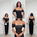 Embroidery Detailed Dress - Brand: Miss Janell - Women's Clothing Wholesale - Globality Store