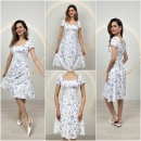 Floral Pattern Crepe Dress - Miss Janell - Globality Store - Women Clothes Wholesale Turkey