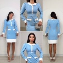 Short Tight Dress With Garter - Miss Janell - Globality Store - Women Clothes Wholesale Turkey