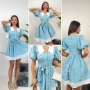 Collar Detail Crepe Mini Dress - Miss Janell - Globality Store - Women Clothes Wholesale Turkey