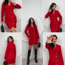 Ruffle Buttoned Jacket Dress - Miss Janell - Globality Store - Women Clothes Wholesale Turkey