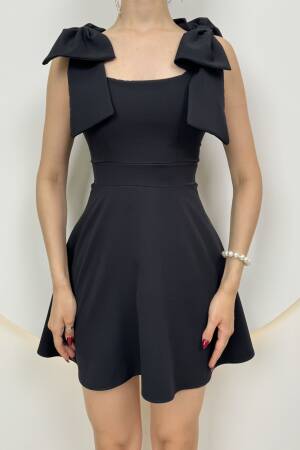 Two Shoulder Bow Detail Mini Dress - Miss Janell - Globality Store - Women Clothes Wholesale Turkey