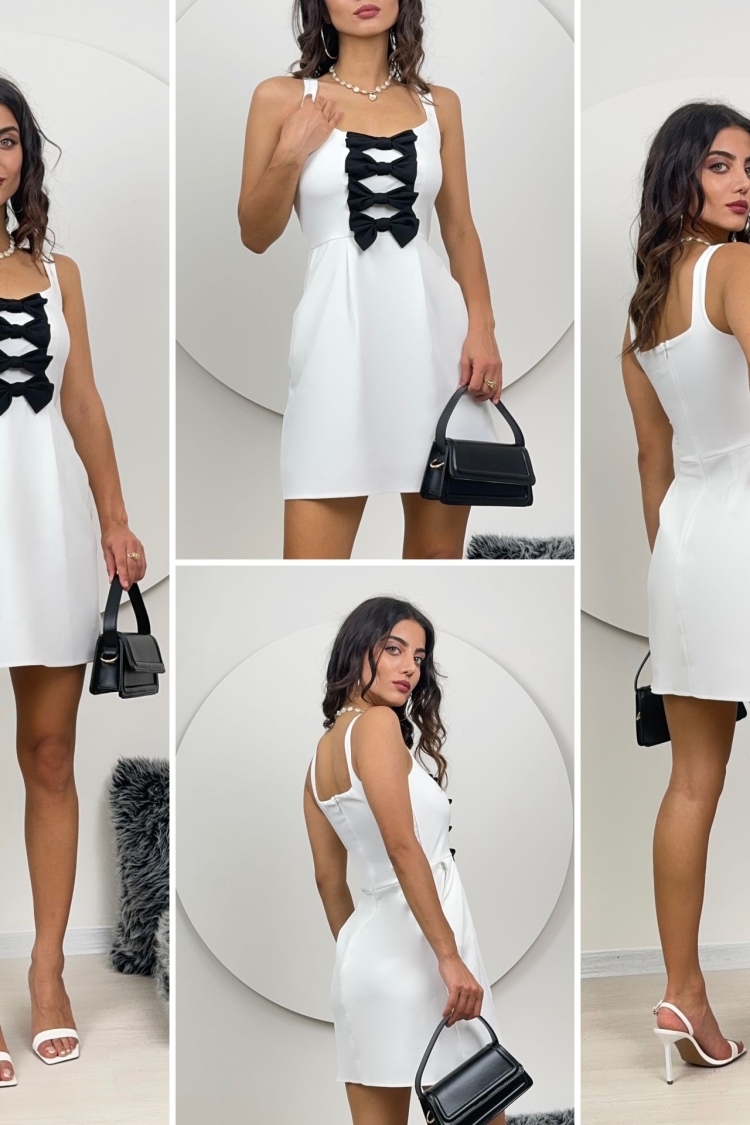 Thick Strap Pleated Dress