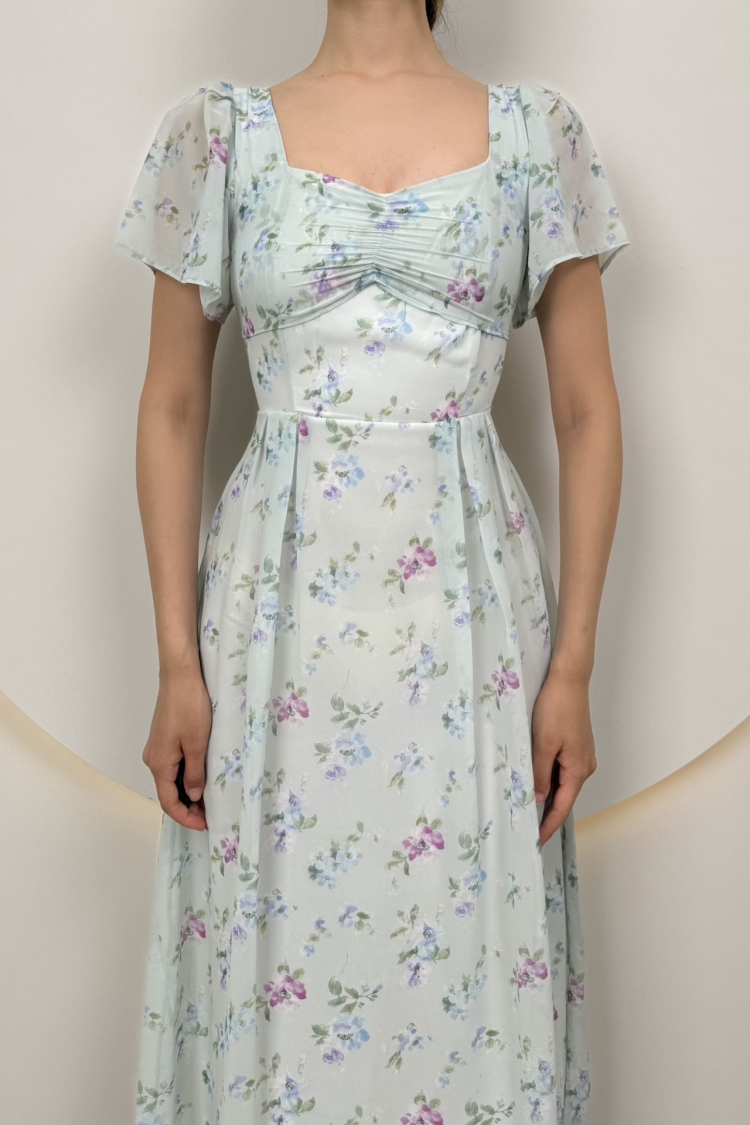 Patterned Crepe Dress