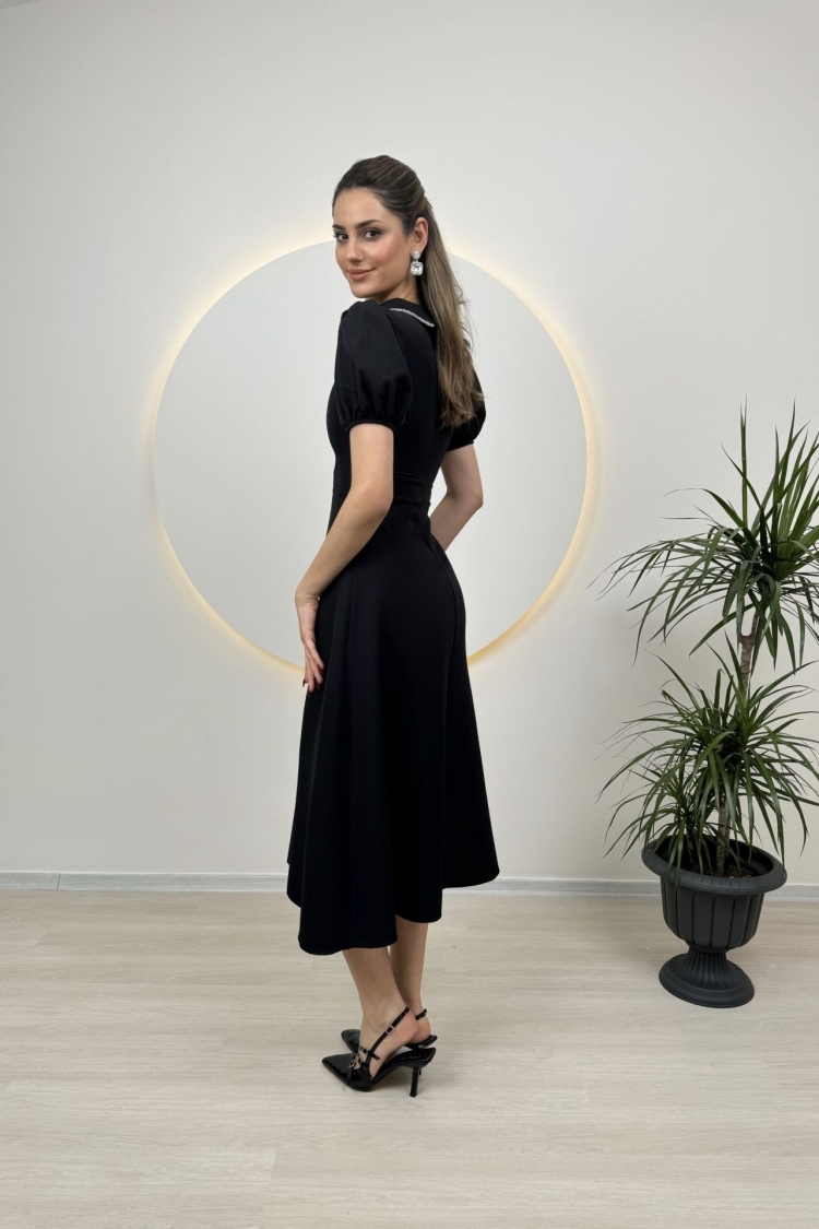 Collar Stone Stripe Maxi Size Atlas Dress