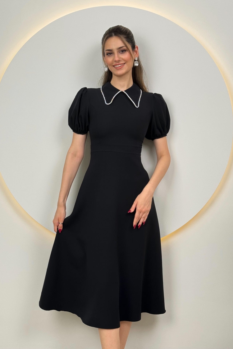 Collar Stone Stripe Maxi Size Atlas Dress