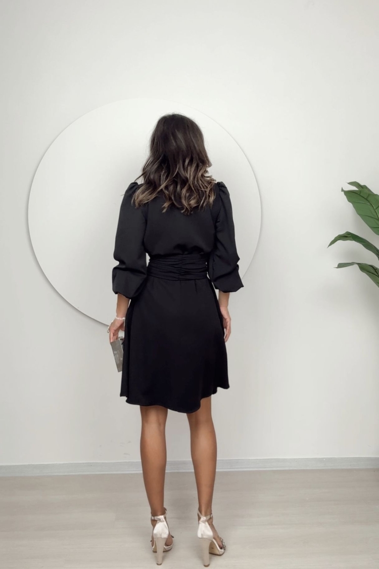 Shoulder Pile Belt Dress