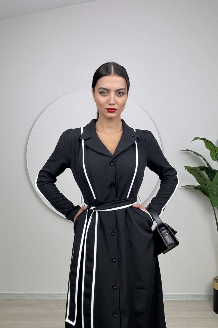 Garni Meringue Carrot Sleeve Dress - Miss Janell - Globality Store - Women Clothes Wholesale Turkey