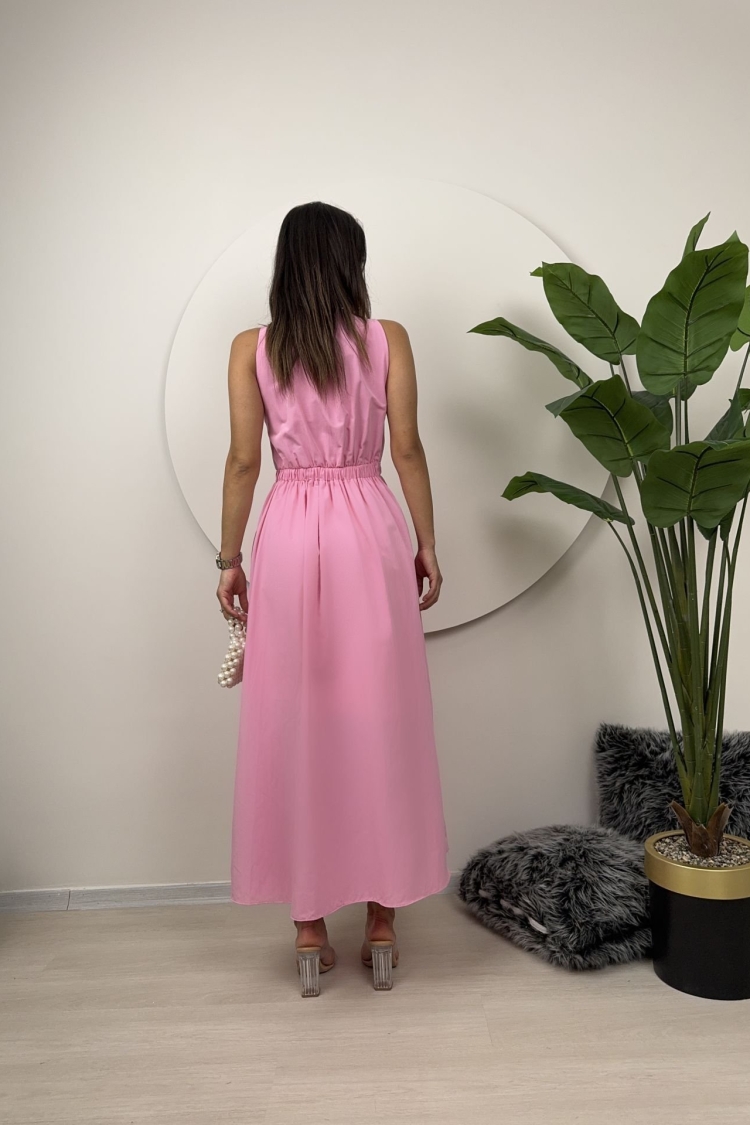 Elastic Waist Sleeveless Dress