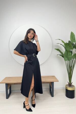 Atlas Fabric Belted Dress - Brand: Miss Janell - Women's Clothing Wholesale - Globality Store