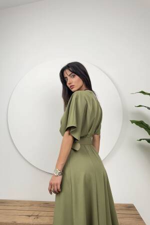 Atlas Fabric Belted Dress - Brand: Miss Janell - Women's Clothing Wholesale - Globality Store