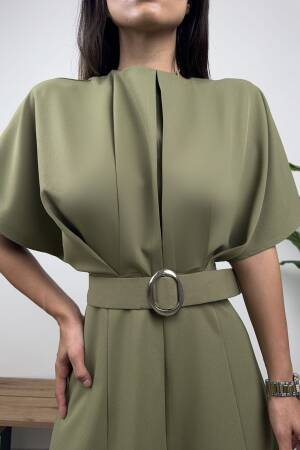 Atlas Fabric Belted Dress - Brand: Miss Janell - Women's Clothing Wholesale - Globality Store