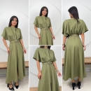 Atlas Fabric Belted Dress - Brand: Miss Janell - Women's Clothing Wholesale - Globality Store