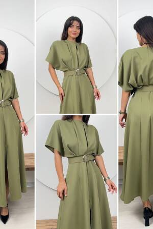 Atlas Fabric Belted Dress - Brand: Miss Janell - Women's Clothing Wholesale - Globality Store