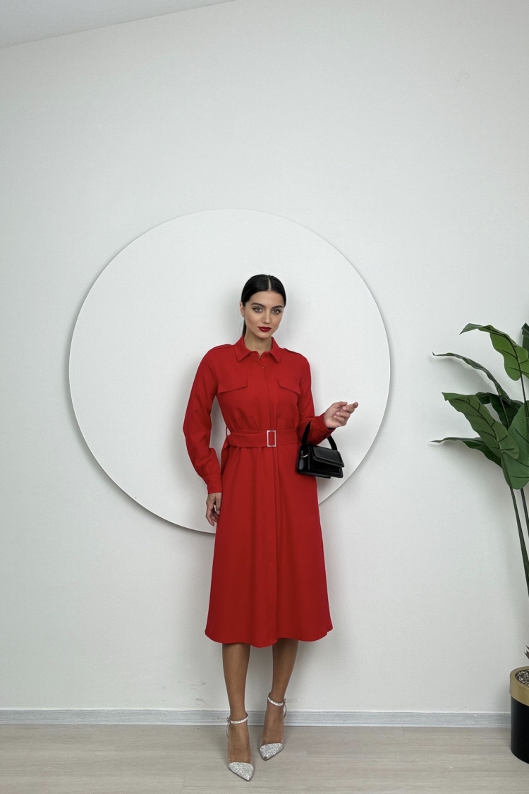 Drawstring Dress With Pockets