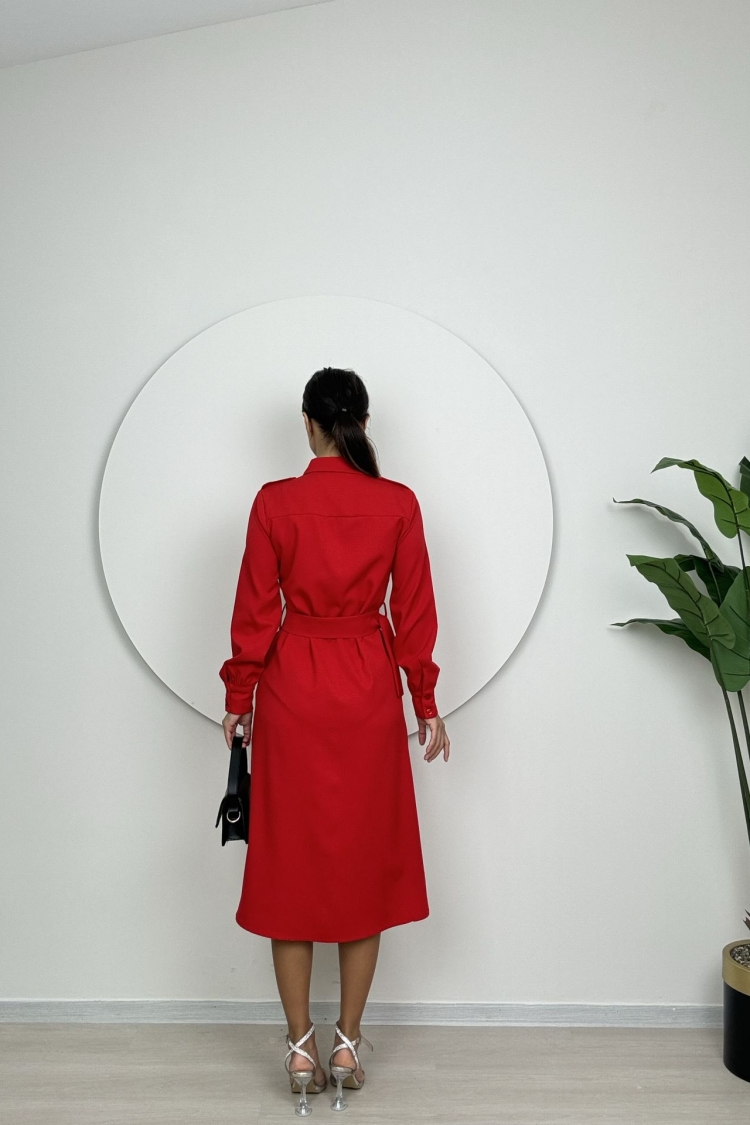 Drawstring Dress With Pockets