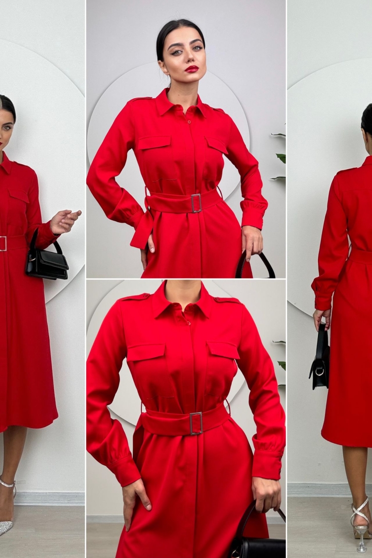 Drawstring Dress With Pockets