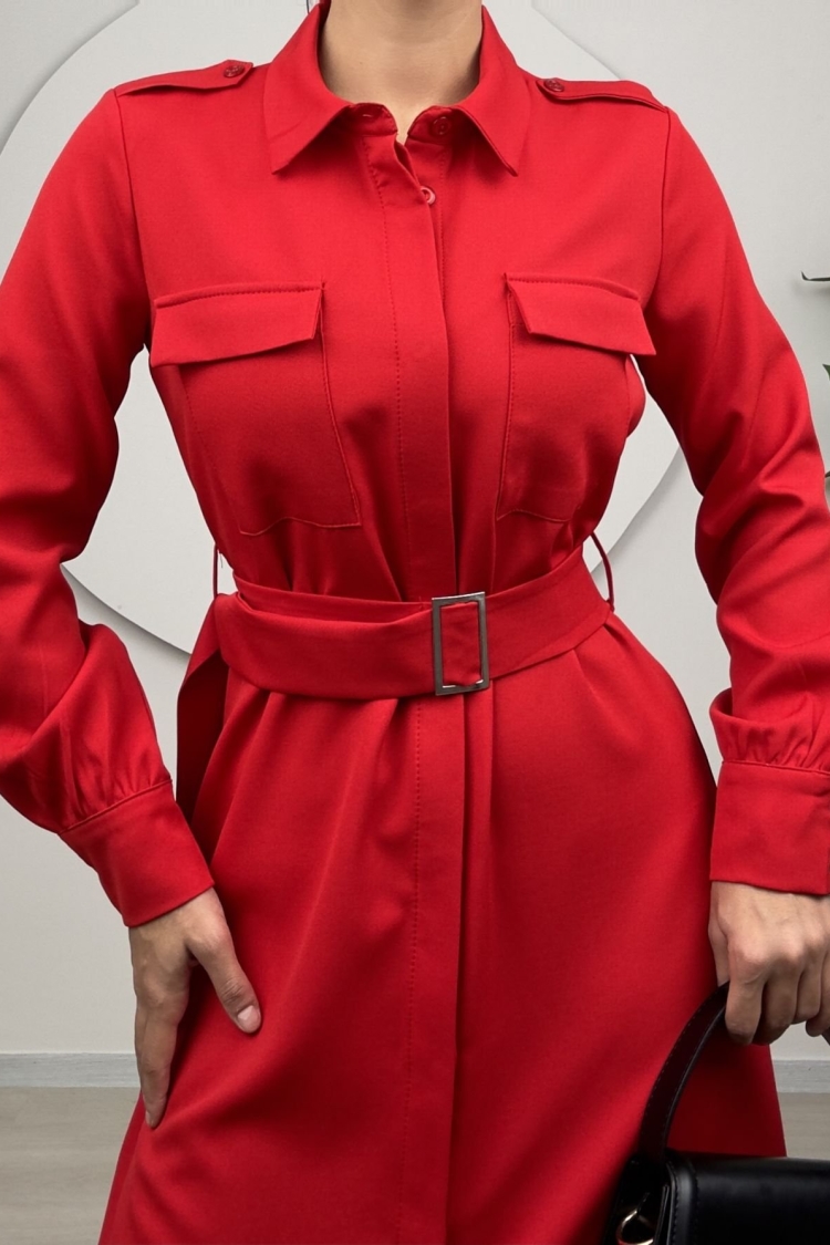 Drawstring Dress With Pockets