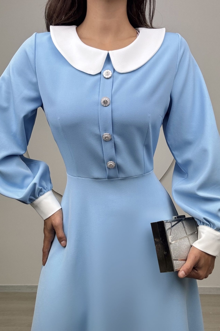 Midi Baby Collar Dress