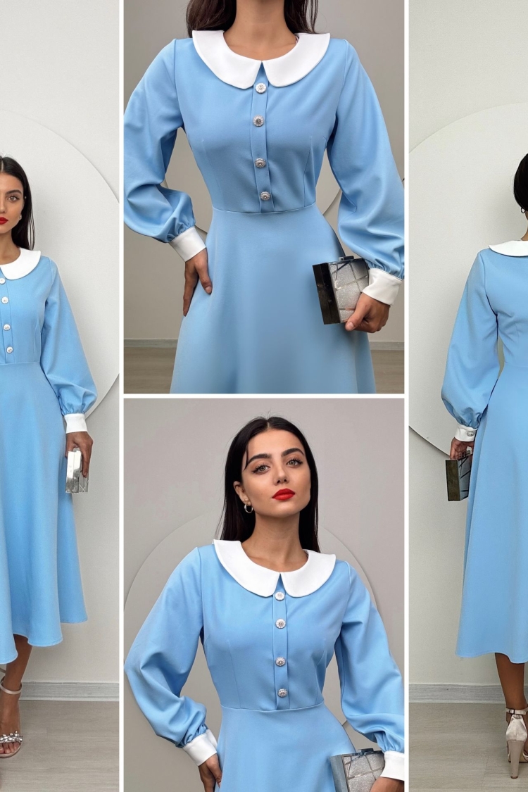 Midi Baby Collar Dress