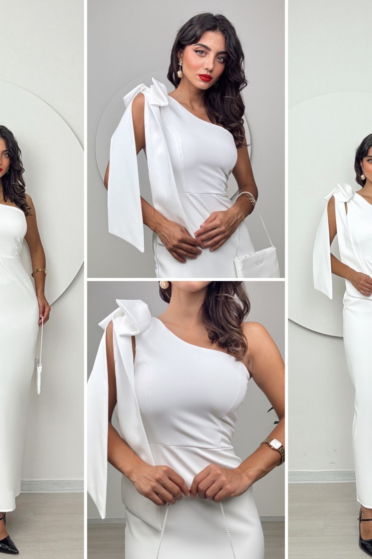 One Shoulder Bow Dress