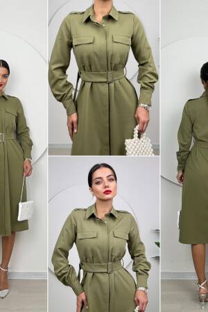 Drawstring Dress With Pockets - Miss Janell - Globality Store - Women Clothes Wholesale Turkey