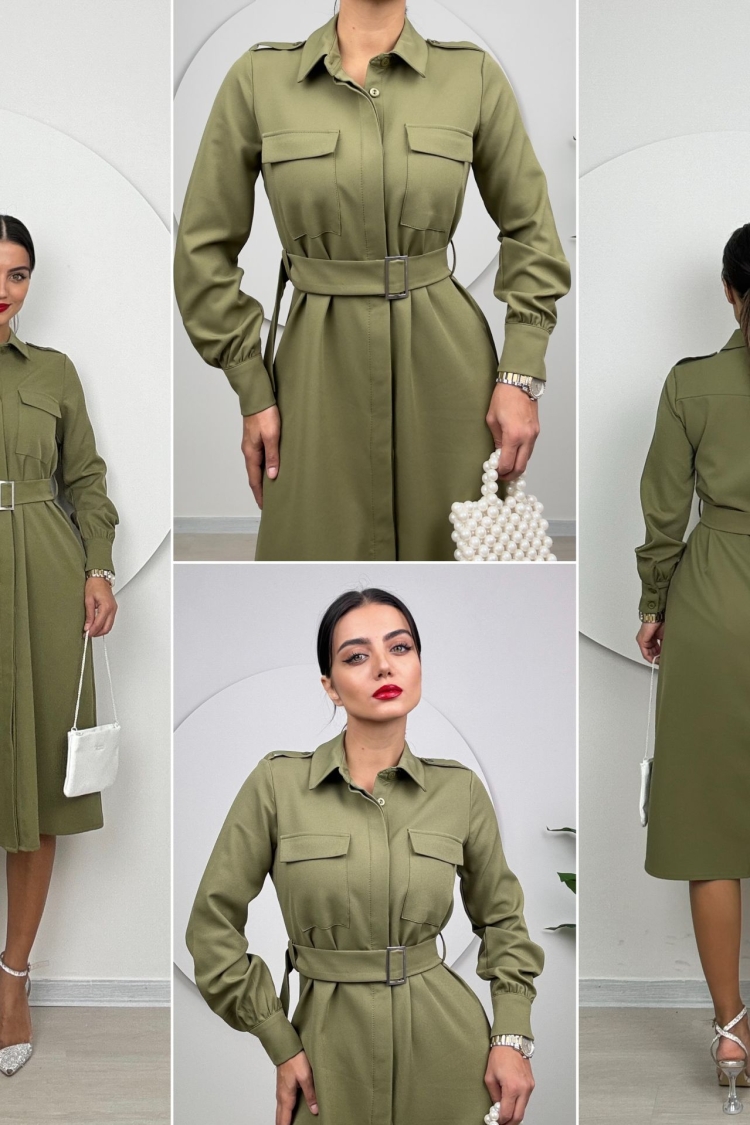 Drawstring Dress With Pockets