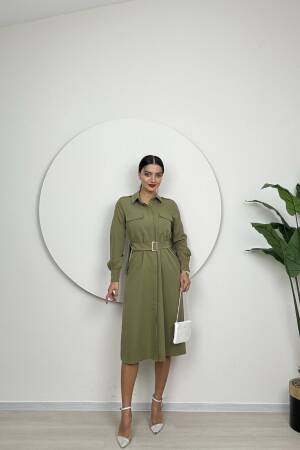 Drawstring Dress With Pockets - Miss Janell - Globality Store - Women Clothes Wholesale Turkey