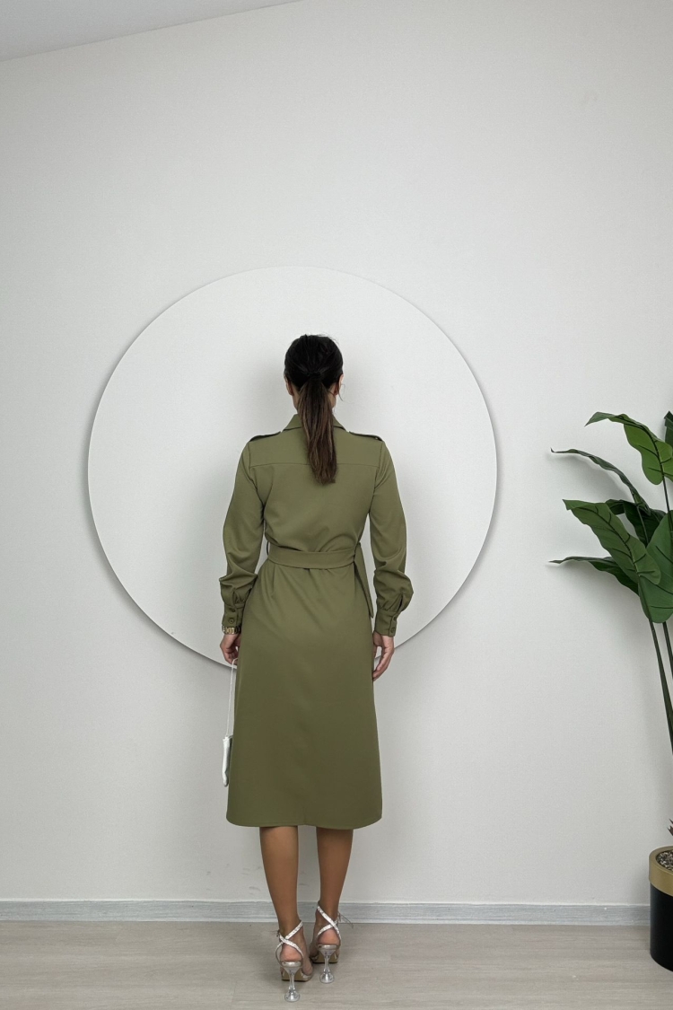 Drawstring Dress With Pockets