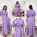 Atlas Fabric Belted Dress - Brand: Miss Janell - Women's Clothing Wholesale - Globality Store