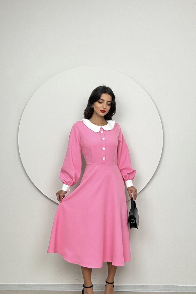 Midi Baby Collar Dress