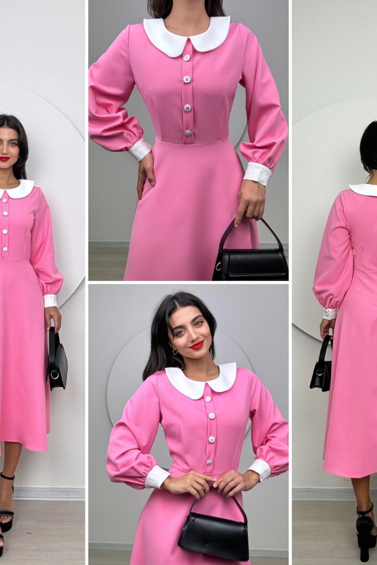 Midi Baby Collar Dress