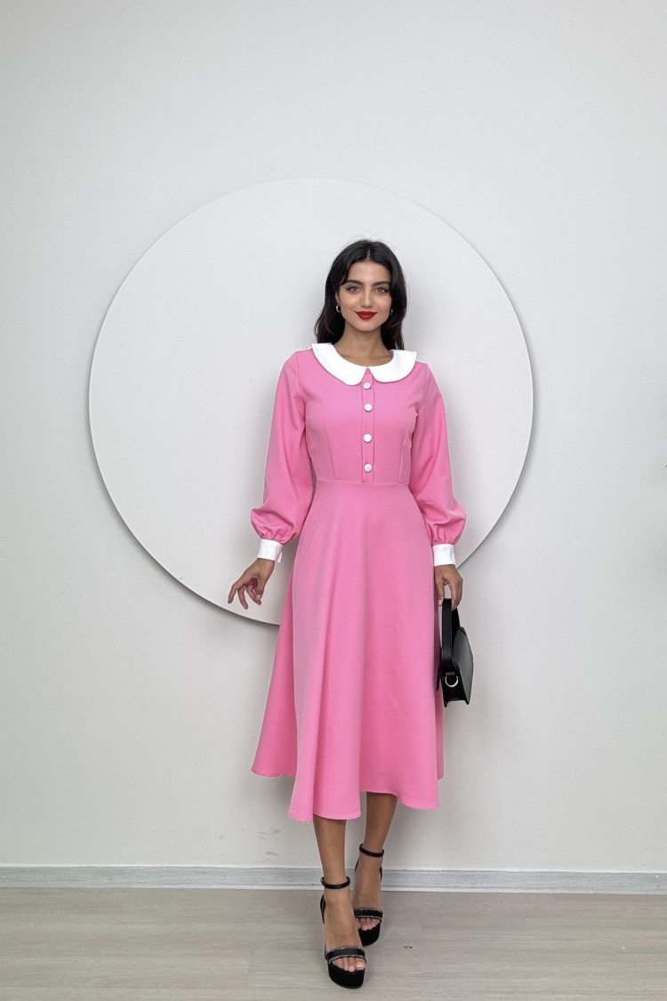 Midi Baby Collar Dress