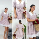Collar Detail Crepe Mini Dress - Miss Janell - Globality Store - Women Clothes Wholesale Turkey