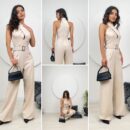 Mango Pattern Belt Detail Jumpsuit - Miss Janell - Globality Store - Women Clothes Wholesale Turkey