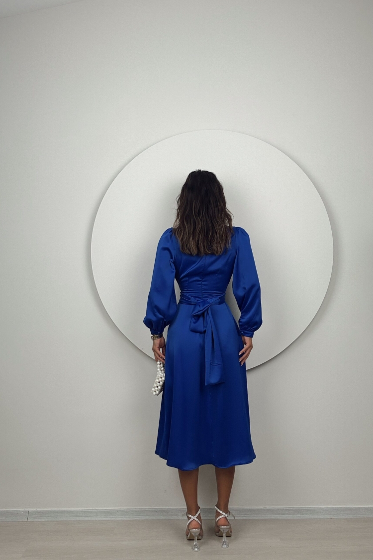 Satin Belted Dress