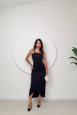 Pearl Detailed Pleated Dress - Miss Janell - Globality Store - Women Clothes Wholesale Turkey