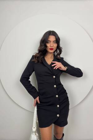 Ruffle Buttoned Jacket Dress - Miss Janell - Globality Store - Women Clothes Wholesale Turkey