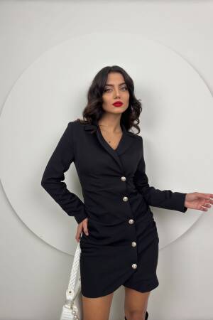 Ruffle Buttoned Jacket Dress - Miss Janell - Globality Store - Women Clothes Wholesale Turkey