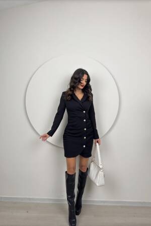 Ruffle Buttoned Jacket Dress - Miss Janell - Globality Store - Women Clothes Wholesale Turkey