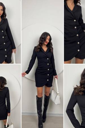 Ruffle Buttoned Jacket Dress - Miss Janell - Globality Store - Women Clothes Wholesale Turkey
