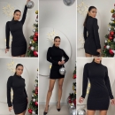 Glitter Turtleneck Dress - Miss Janell - Globality Store - Women Clothes Wholesale Turkey