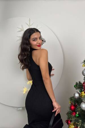 Collar Detailed Double-breasted Long Dress - Miss Janell - Globality Store - Women Clothes Wholesale Turkey