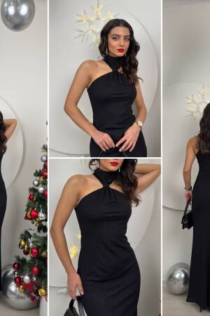 Collar Detailed Double-breasted Long Dress - Miss Janell - Globality Store - Women Clothes Wholesale Turkey