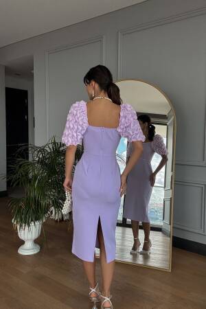 Sleeves Imported Fabric Pearl Deyat Dress - Miss Janell - Globality Store - Women Clothes Wholesale Turkey