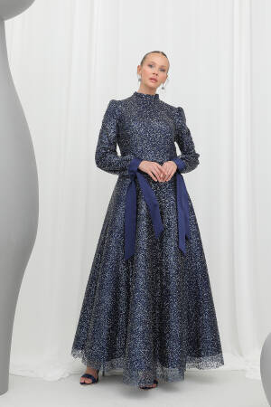 Elegant Evening Dress With Sparkly Sequin Detail - Puane - Globality Store - Women Clothes Wholesale Turkey
