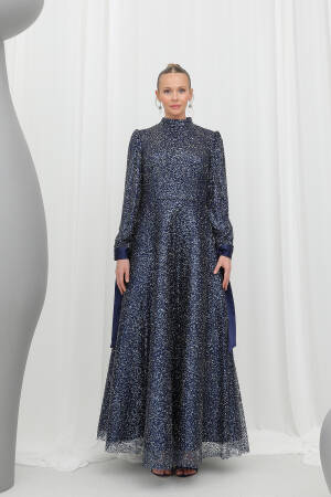 Elegant Evening Dress With Sparkly Sequin Detail - Puane - Globality Store - Women Clothes Wholesale Turkey