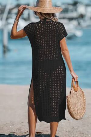 Women's Sleeveless V-Neck Mid-Size Knitwear Dress - Janes - Globality Store - Women Clothes Wholesale Turkey