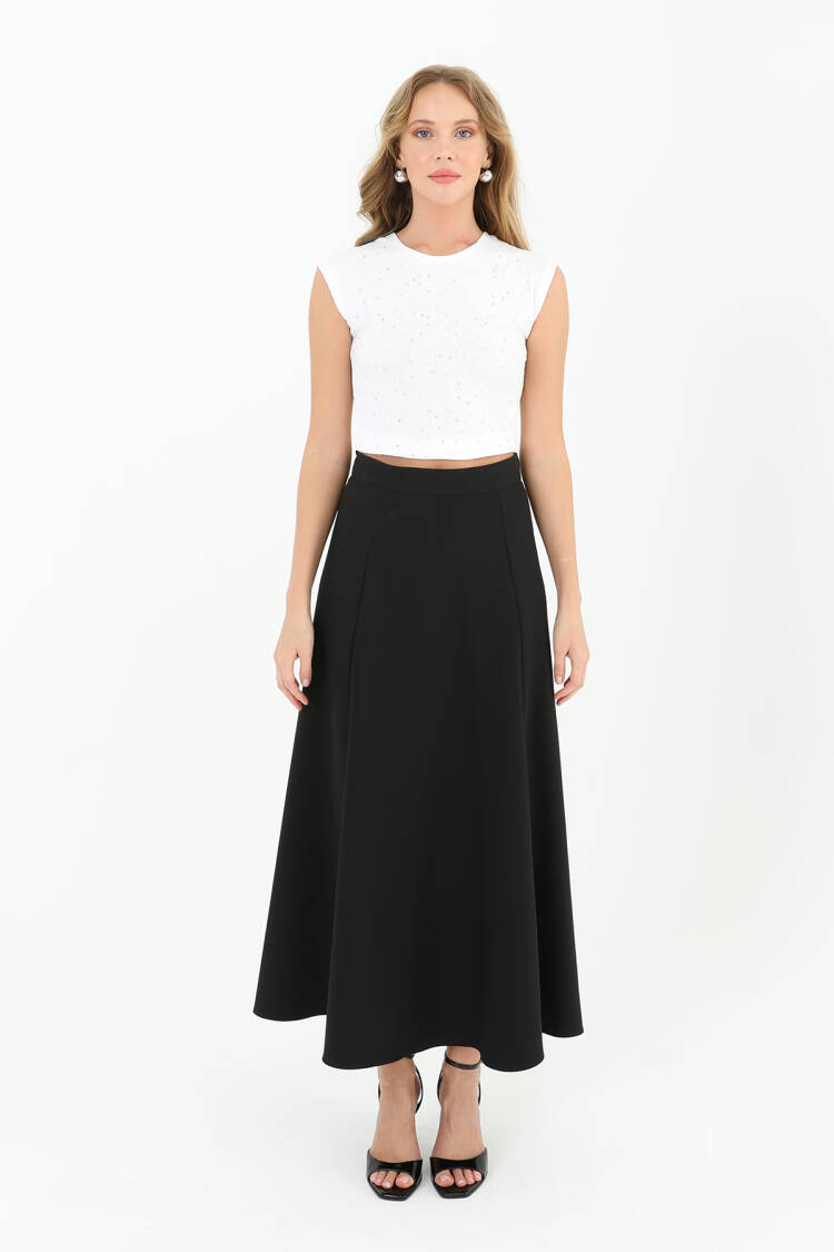 Women's Zipper Flared Skirt - Brand: Puane - Women's Clothing Wholesale - Globality Store