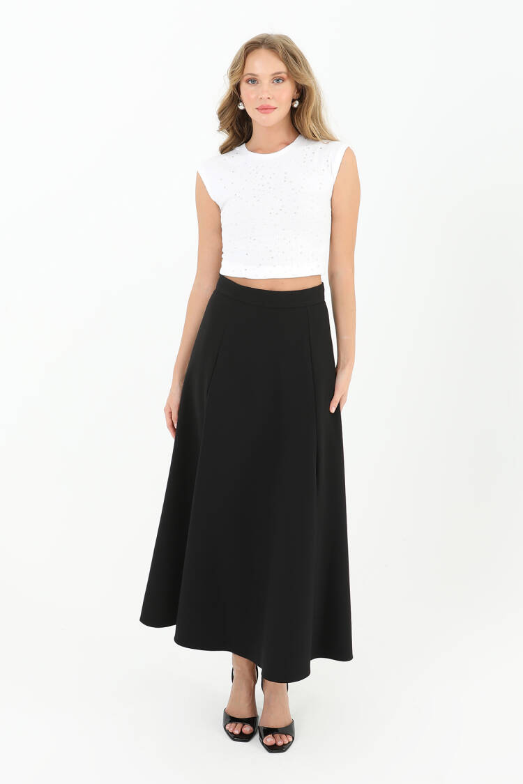 Women's Zipper Flared Skirt